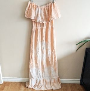 Billabong 100% Cotton Off the Shoulder Maxi Dress